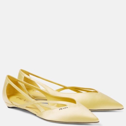 Gucci Ballerines en satin à logo