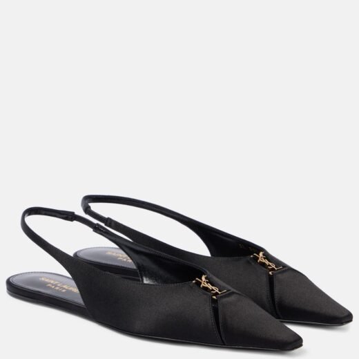 Saint Laurent Ballerines Babylone en crêpe