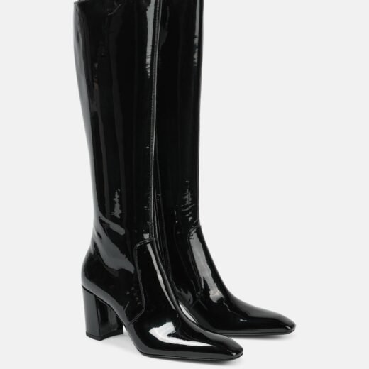 Saint Laurent Bottes Lauren 70 en cuir verni