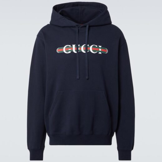 Gucci Sweat-shirt à capuche en coton à logo
