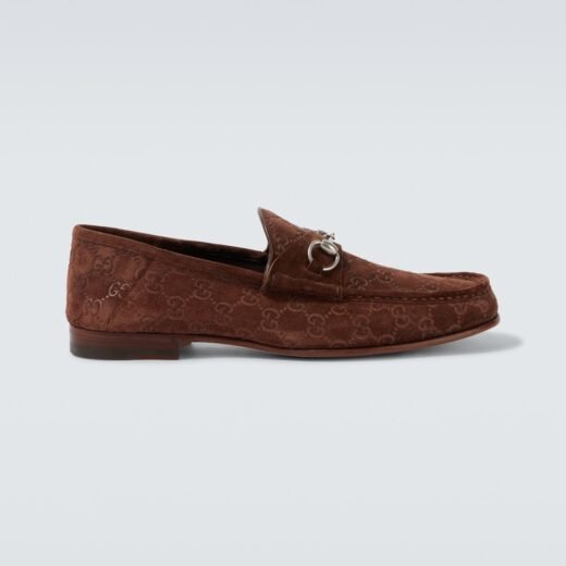 Gucci Mocassins Horsebit 1953 en daim – P00992176
