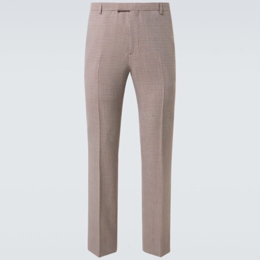 Gucci Pantalon droit en laine à carreaux
