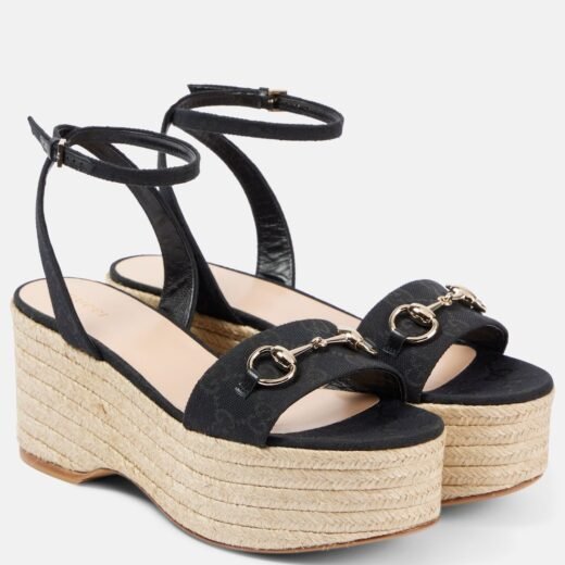 Gucci Espadrilles Lady Horsebit en daim