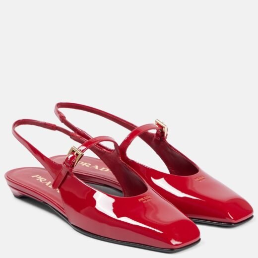 Gucci Ballerines slingback en cuir verni
