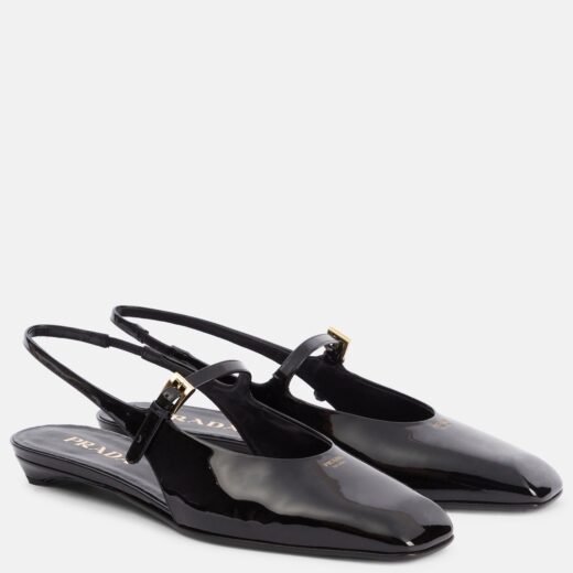 Gucci Ballerines slingback en cuir verni