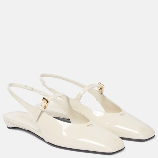 Gucci Ballerines slingback en cuir verni