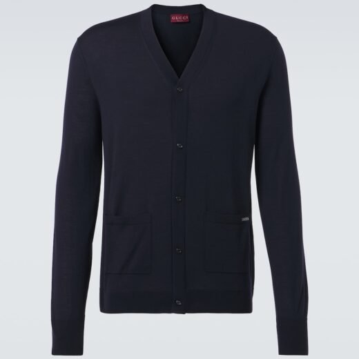 Gucci Cardigan en laine à logo
