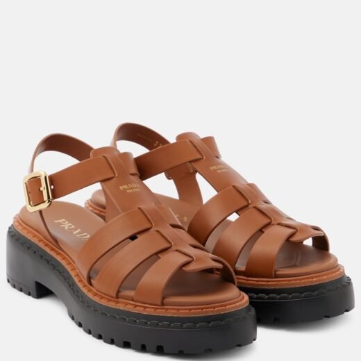 Prada Sandales Fisherman en cuir