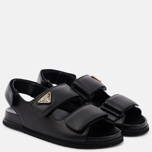 Prada Sandales en cuir à logo