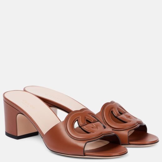 Gucci Mules Interlocking G en cuir