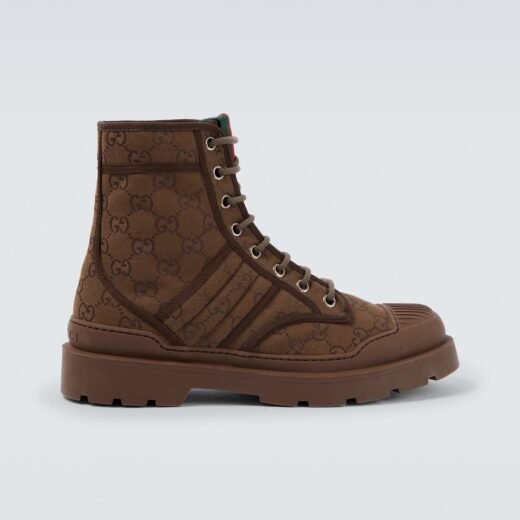 Gucci Bottines New Sherlin GG en toile
