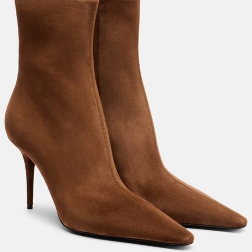 Saint Laurent Bottines Ashley 90 en daim