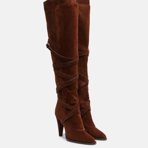 Saint Laurent Bottes en daim
