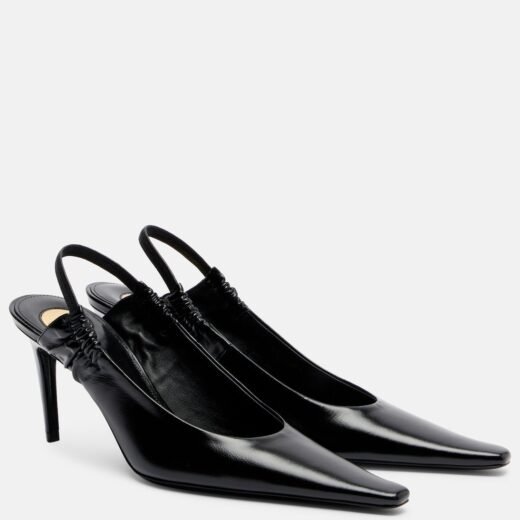 Escarpins en cuir noir Saint Laurent Nero