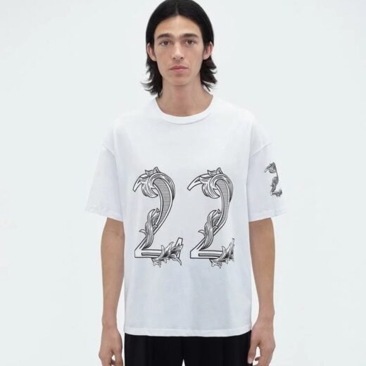 T-shirt Amiri “22” en coton – graphique contemporain – P4617 – S-40
