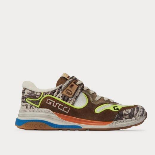 Gucci Baskets basses Ultrapace en daim vieilli