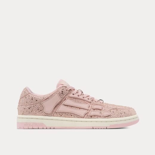 AMIRI Baskets basses roses à motif squelette en cristal – 35