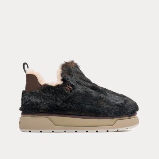 AMIRI Bottes noires en fausse fourrure Malibu – 35