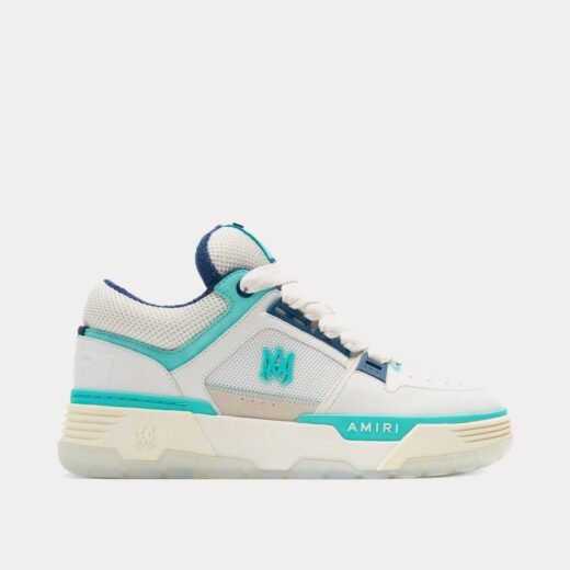 AMIRI Baskets basses MA-1 blanches/aqua – 35
