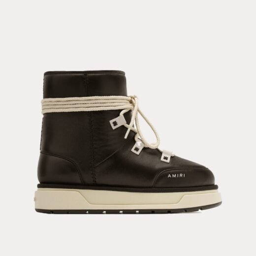 AMIRI Bottes Malibu Hi en cuir noir – 35