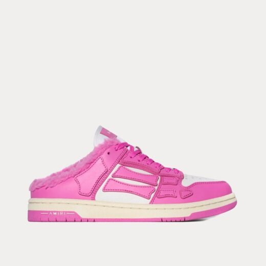 AMIRI Baskets basses roses en peau de mouton Skel Top – 35