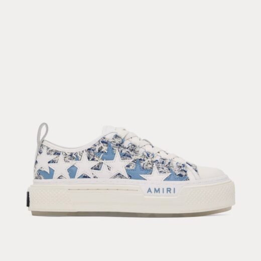 AMIRI Baskets basses Stars Court Boucle blanches/bleues – 35