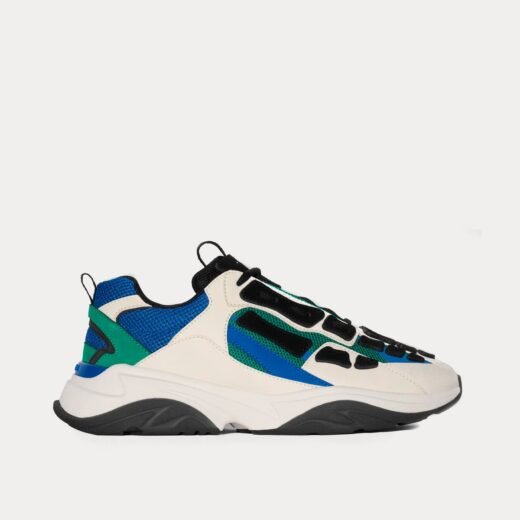 AMIRI Baskets basses Bone Runner noires/bleu sarcelle – 35