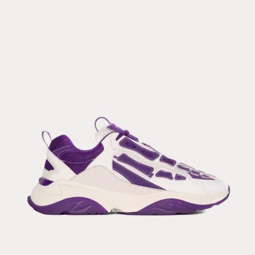 AMIRI Baskets basses Bone Runner violettes et blanches – 35
