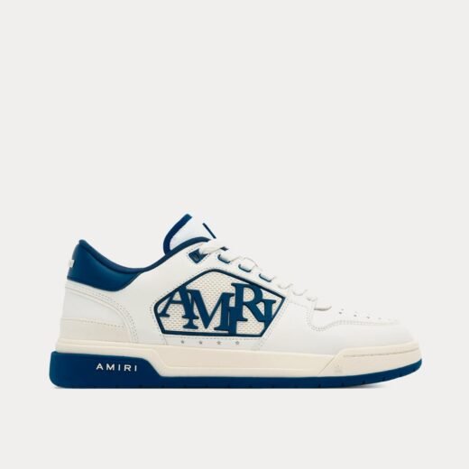 AMIRI Baskets basses classiques blanches et bleu marine – 35
