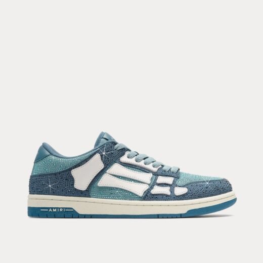 AMIRI Baskets basses bleues Crystal Skel-Top – 35
