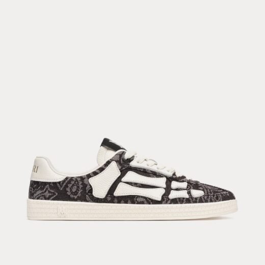 AMIRI Baskets basses noires Pacific Bones en denim Bandana – 35