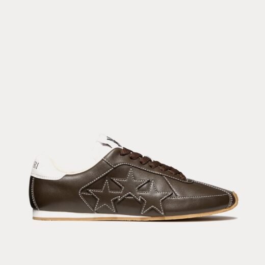 AMIRI Baskets basses Pacific Flat en cuir marron foncé – 35