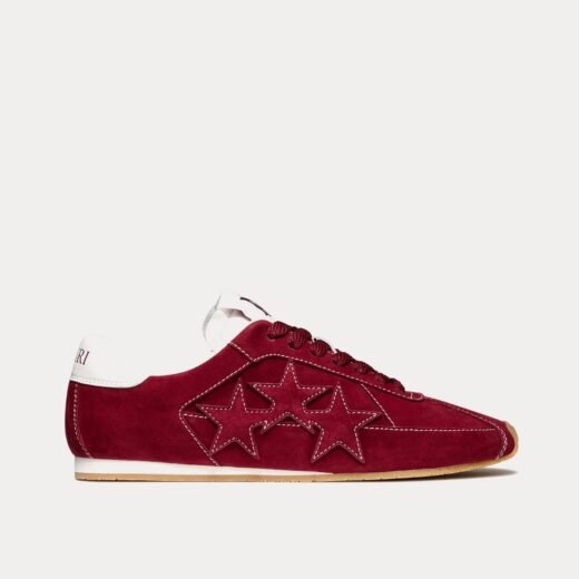 AMIRI Baskets basses Pacific Flat en daim bordeaux – 35