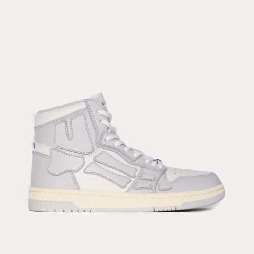 AMIRI Baskets montantes Skel Top Hi grises/blanches – 35