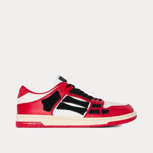 AMIRI Baskets basses Skel-Top rouges et blanches – 35