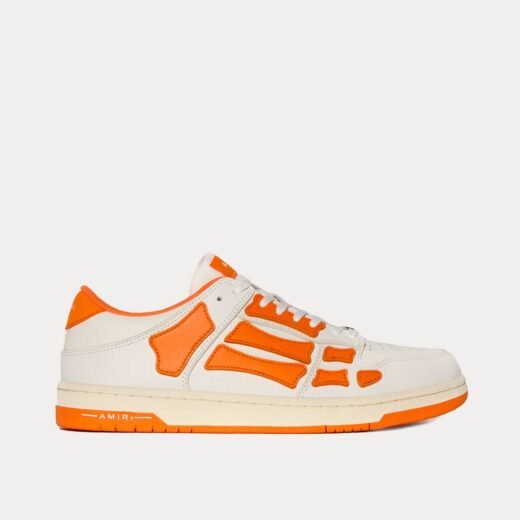 AMIRI Baskets basses Skel Top blanches/orange – 35
