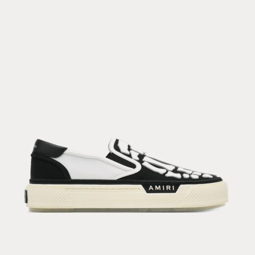 AMIRI Baskets à enfiler Court blanches et noires – 35