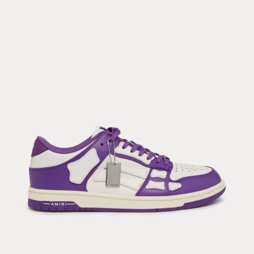 AMIRI Baskets basses Skel-Top violettes et blanches – 35