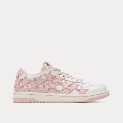 AMIRI Baskets basses en cuir rose/blanc Stars – 35