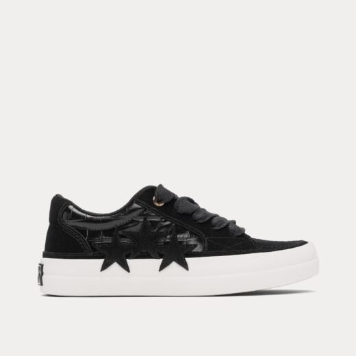 AMIRI Baskets basses noires Sunset Skate à imprimé crocodile – 35
