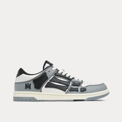 AMIRI Baskets basses Varsity Skel-Top grises/noires – 35