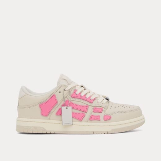 AMIRI Baskets basses beiges et roses Skel-Top – 35