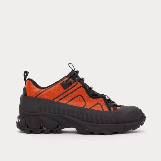 Burberry Baskets basses Arthur en cuir bicolore noir/orange – Orange / 35