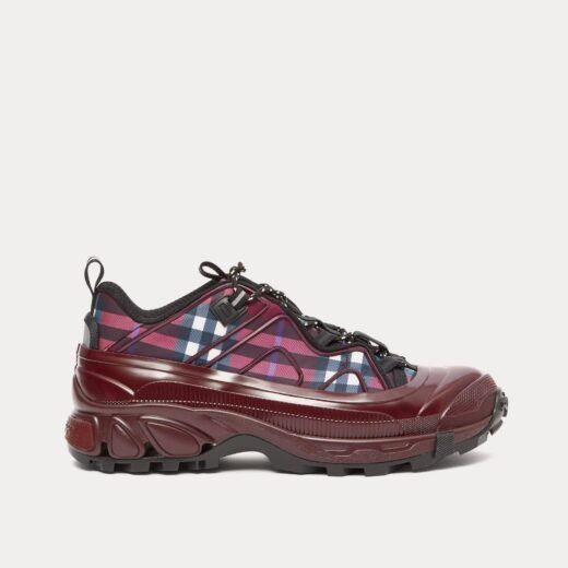 Burberry Baskets basses Arthur Vintage Check bordeaux foncé – Rouge / 35