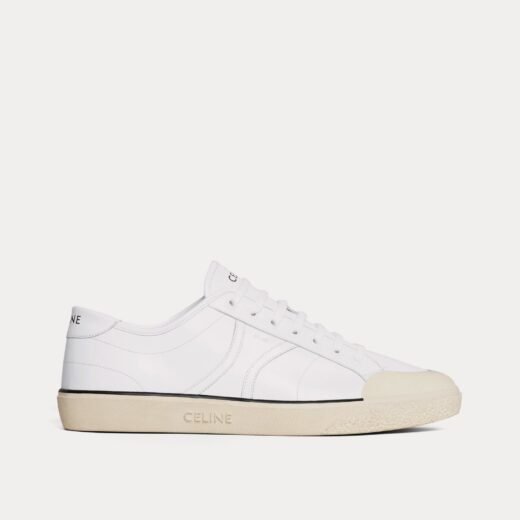 Celine Baskets basses AS-01 Alan en cuir de veau blanc optique – 35