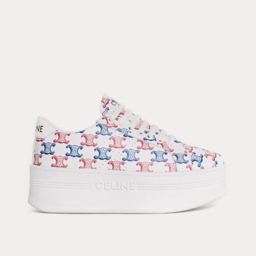 Celine Baskets basses compensées Block avec logo perforé Triomphe