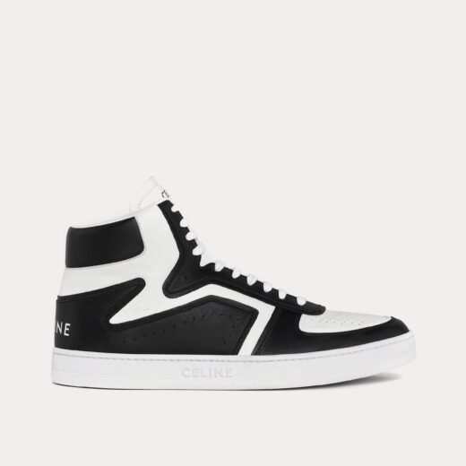 Celine Baskets montantes CT-01 'Z' en cuir de veau noir/blanc optique – 35