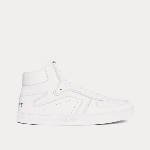 Celine Baskets montantes CT-01 'Z' en cuir de veau blanc optique – 35