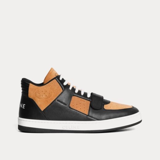 Celine Baskets mi-hautes CT-02 Scratch en daim et cuir de veau noir/beige – 35