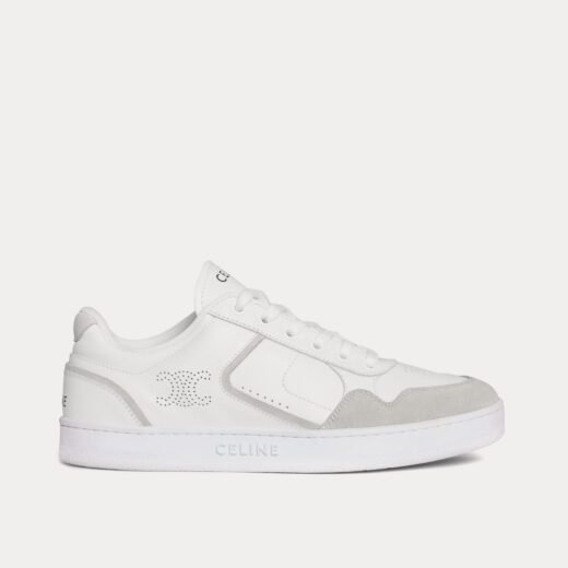 Celine Baskets basses à lacets CT-10 en cuir de veau et daim